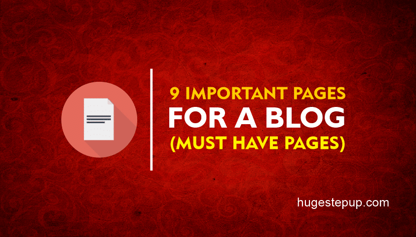these are the important pages for a blog